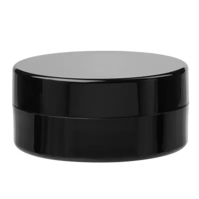 Банка 100 мл PETG черная глянцевая с крышкой BJ10078BJ